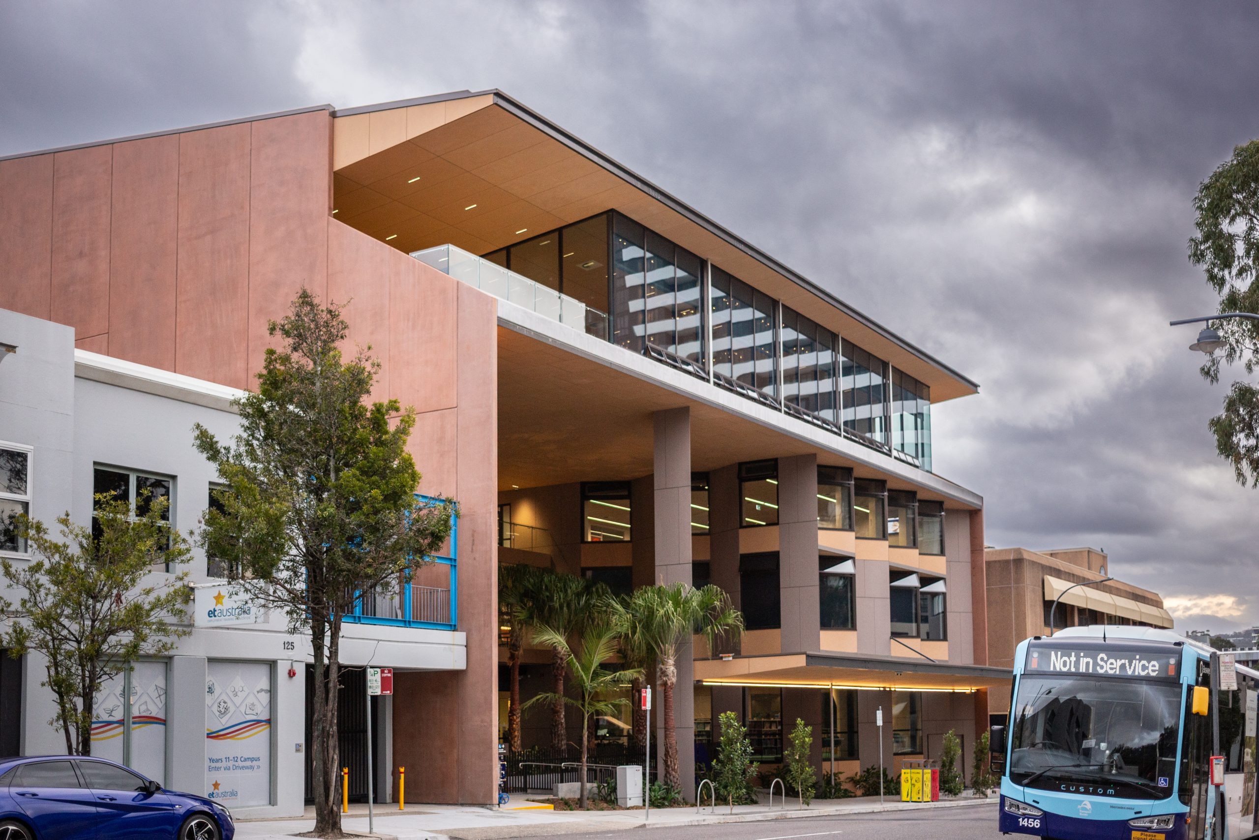 A photo of the completed Gosford Regional Library | North Construction