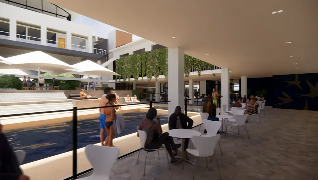 A render of the completed works of RMYC Broken Bay | North Construction