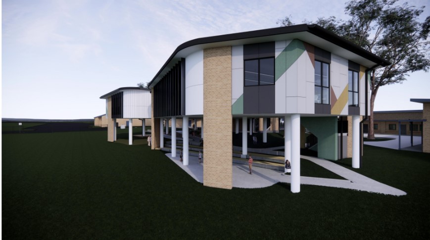 A render of the completed building works at St Mary's Toukley | North Construction