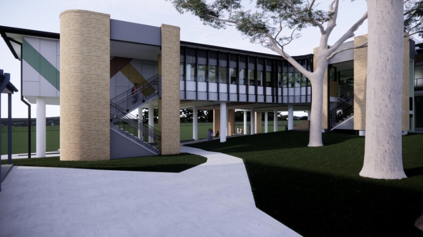 A render of the completed building works at St Mary's Toukley | North Construction