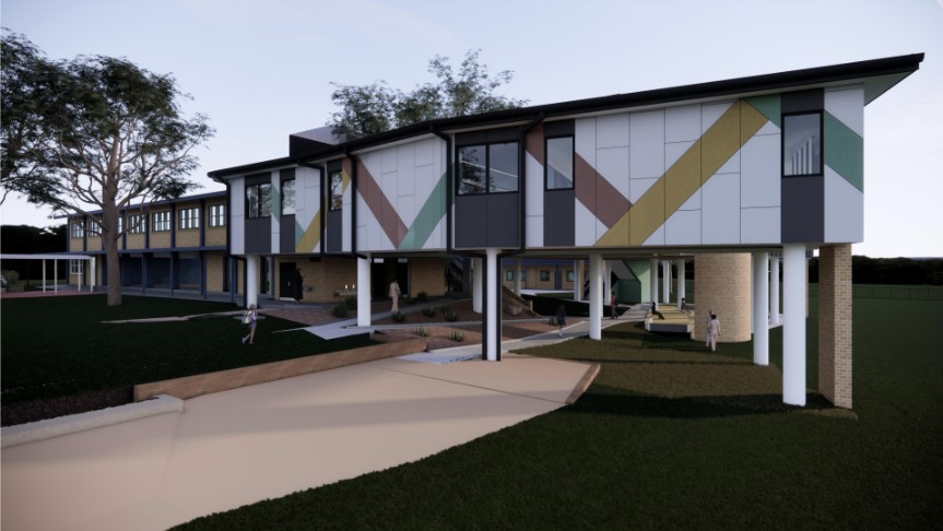 A render of the completed building works at St Mary's Toukley | North Construction