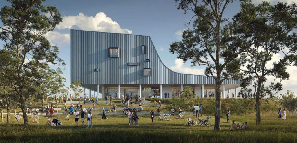 A render of the finished Tamworth UNE building.