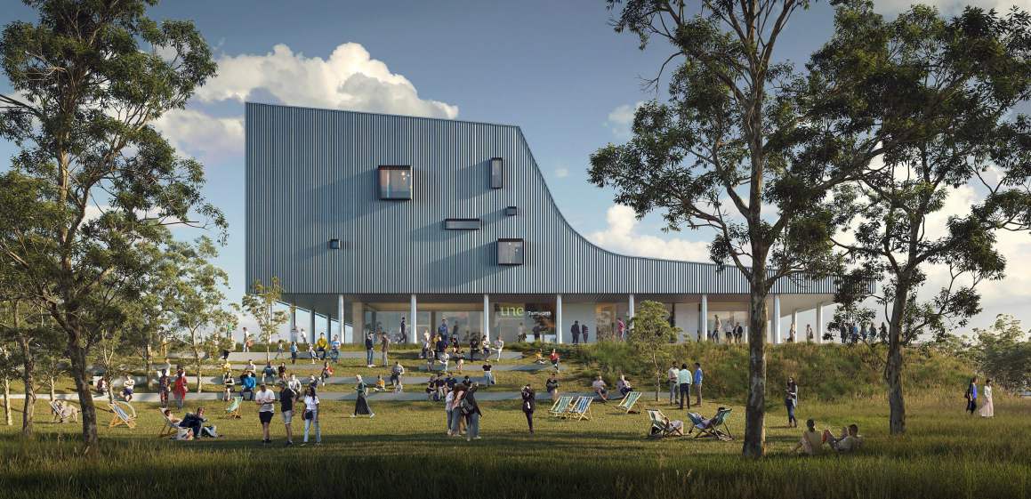 A render of the finished Tamworth UNE building.