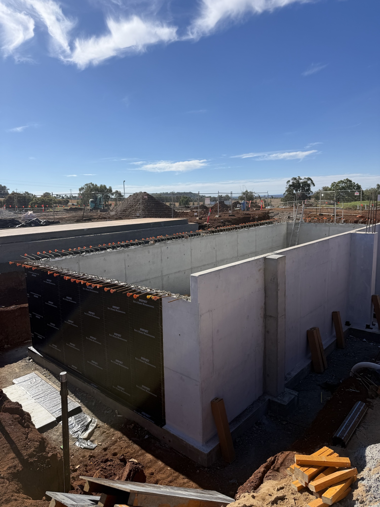 A photo of the construction phase of Bindaree Rendering Plant