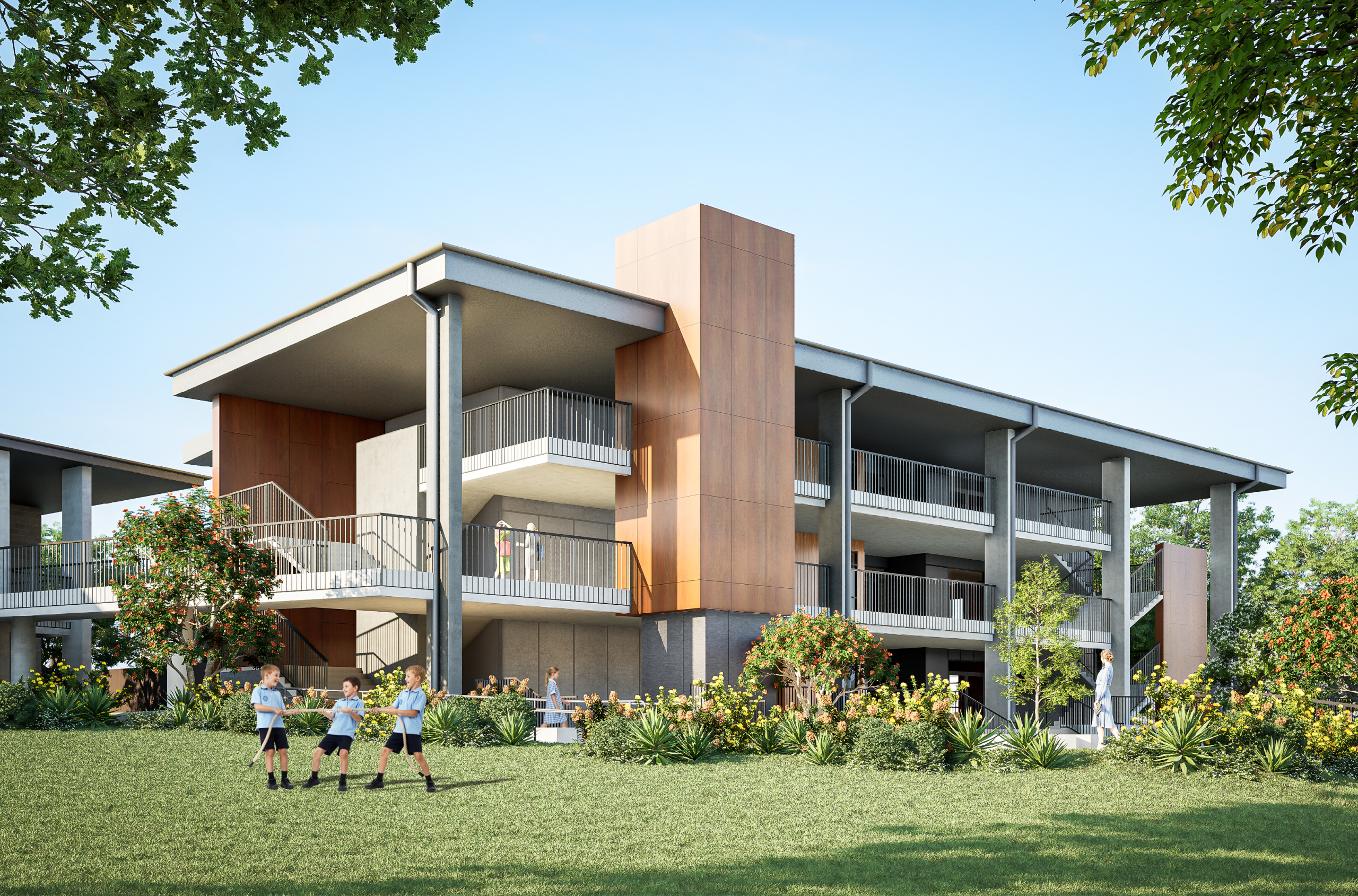 A render of North Constructions completed project at Mackillop College