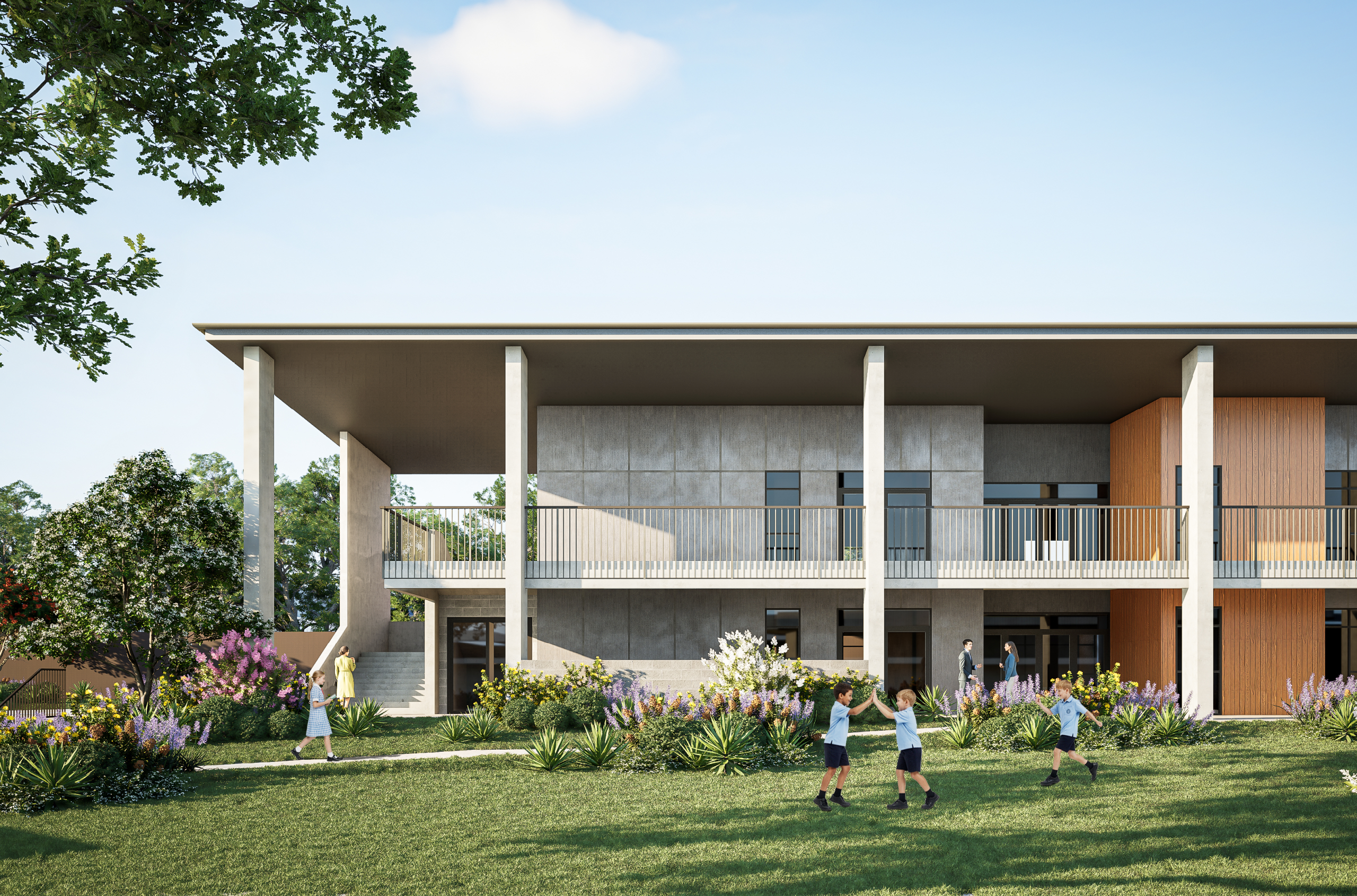 A render of North Constructions completed project at Mackillop College