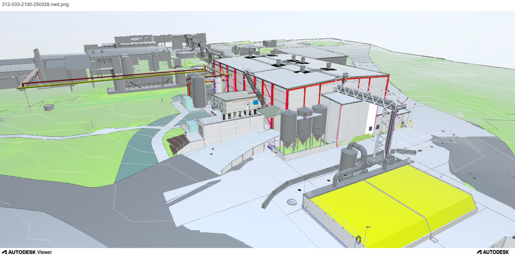 A render of Bindaree Rendering Plant